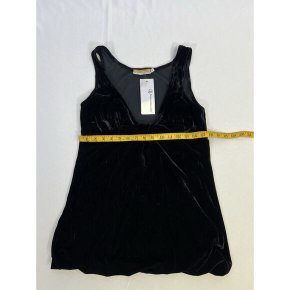 NWT VTG Y2K Black Babydoll Top Velvet Fairycore Whimsigoth Dark Romance Italy - Picture 10 of 11